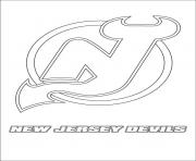 Printable new jersey devils logo nhl hockey sport  coloring pages